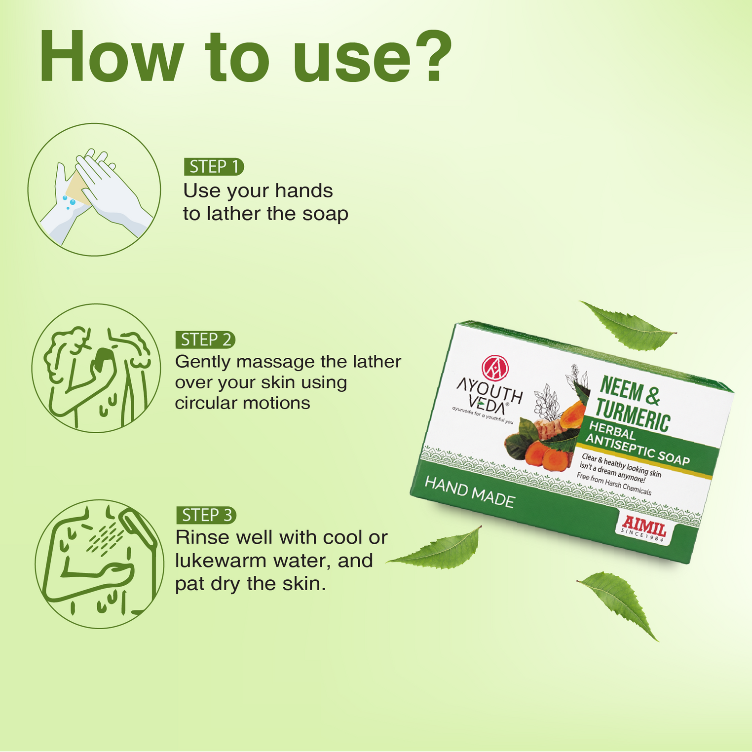 Neem & Turmeric Soap 100 g each pack of 2