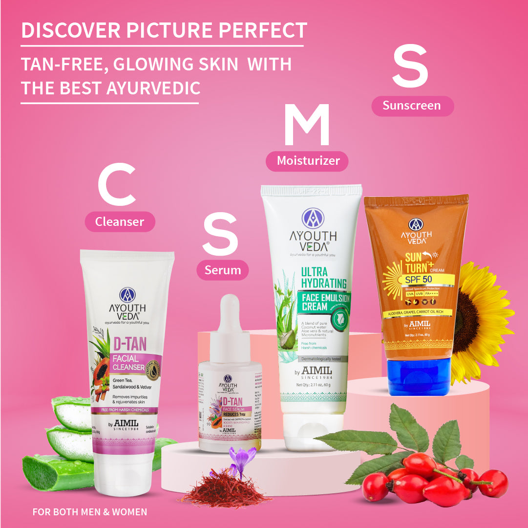 Ayouthveda D-Tan CSMS Skincare Routine