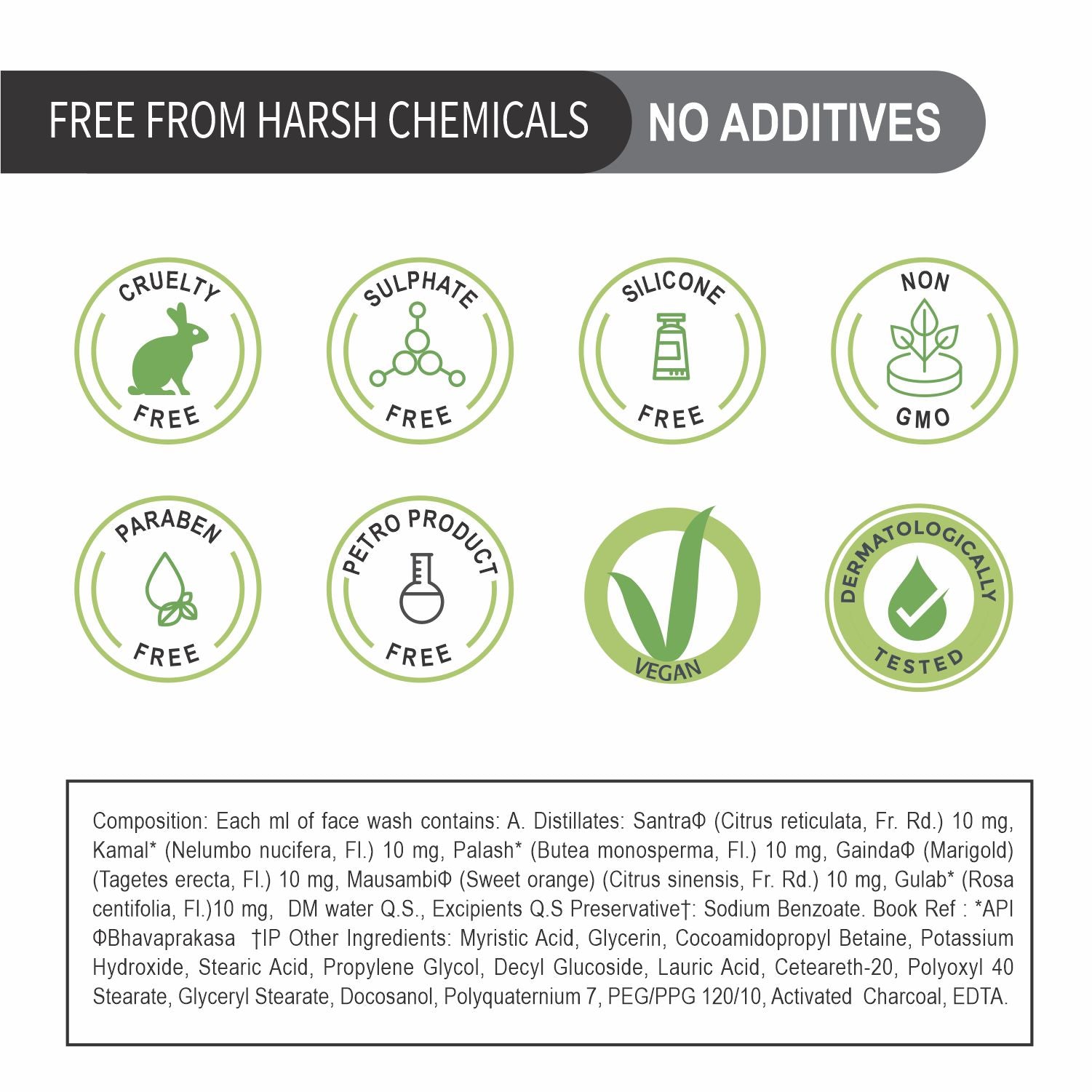 Ayouthveda Charcoal Face Wash | Natural Detoxifying Cleanser for Oily & Acne-Prone Skin | Removes 2X times Dirt, Oil and Impurities | With Bamboo Charcoal & Orange - 100 ml