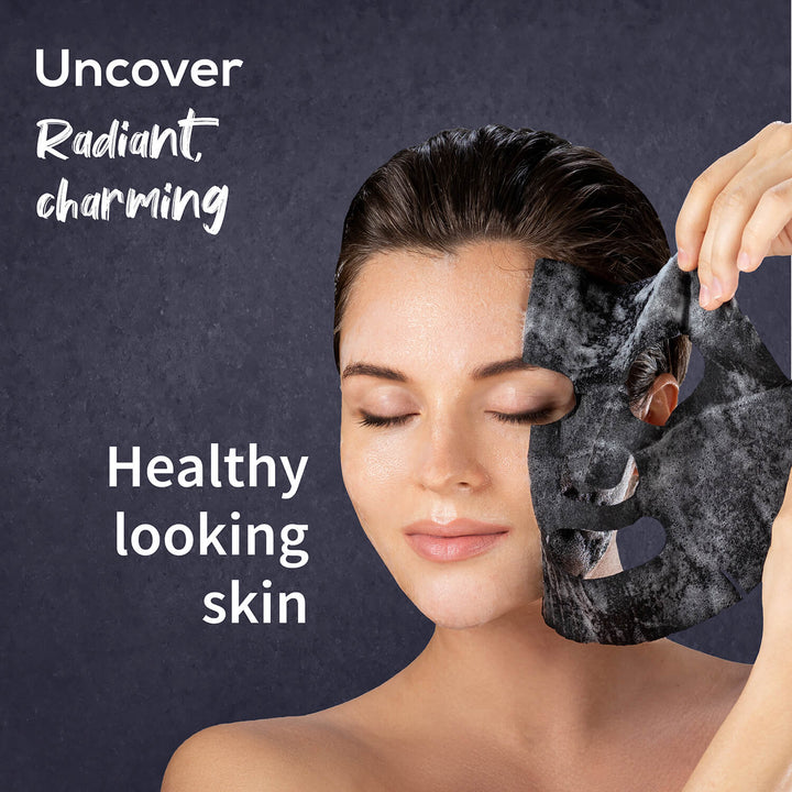 Charcoal & Coffee Face Serum Sheet Mask With Coffee & Mint (Net Qty- 20g) - Ayouthveda
