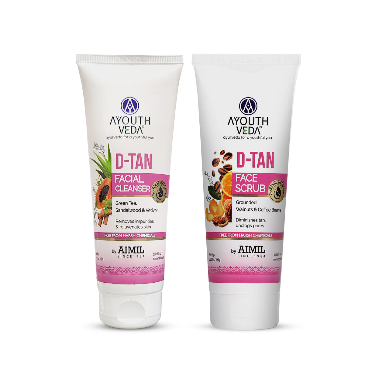 D-Tan Facial Cleanser + D-Tan Face Scrub