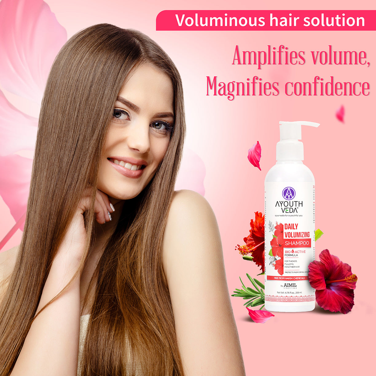 Daily Volumizing Shampoo for Thicker & Fuller Hair ( Net Qty -200ml ) - Ayouthveda
