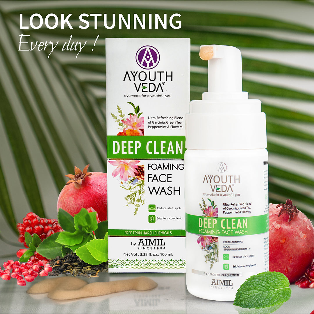 Deep Clean Foaming Face Wash With Ultra-Refreshing Formula ( Net Qty-100ml ) - Ayouthveda