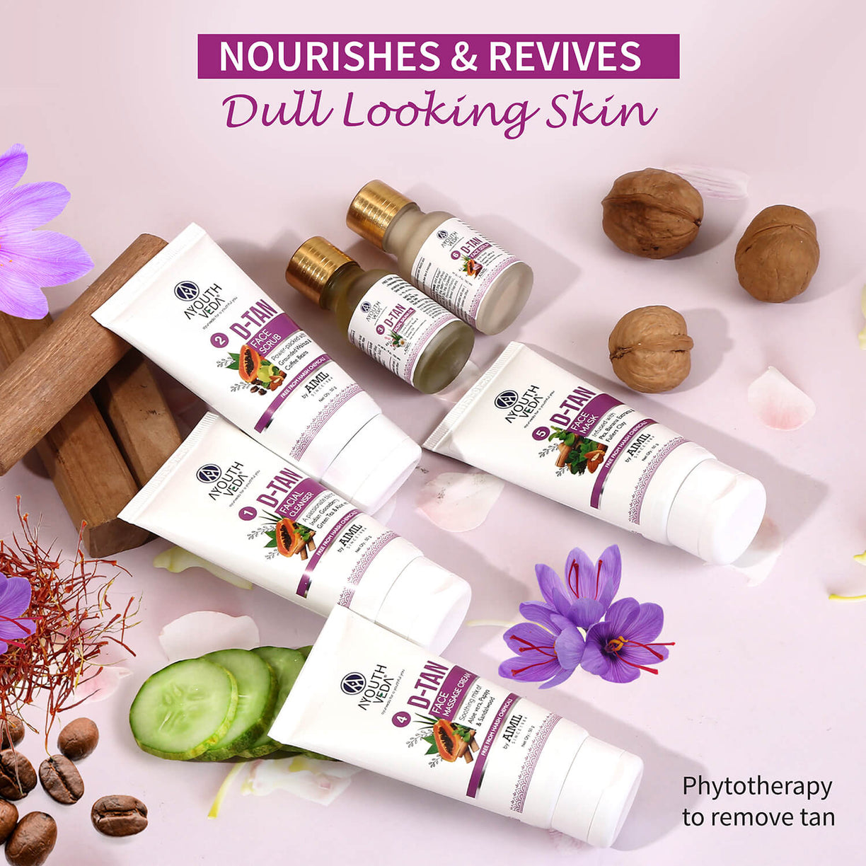 D- Tan Facial Kit for Tan Removal & Brightness 230g - Ayouthveda