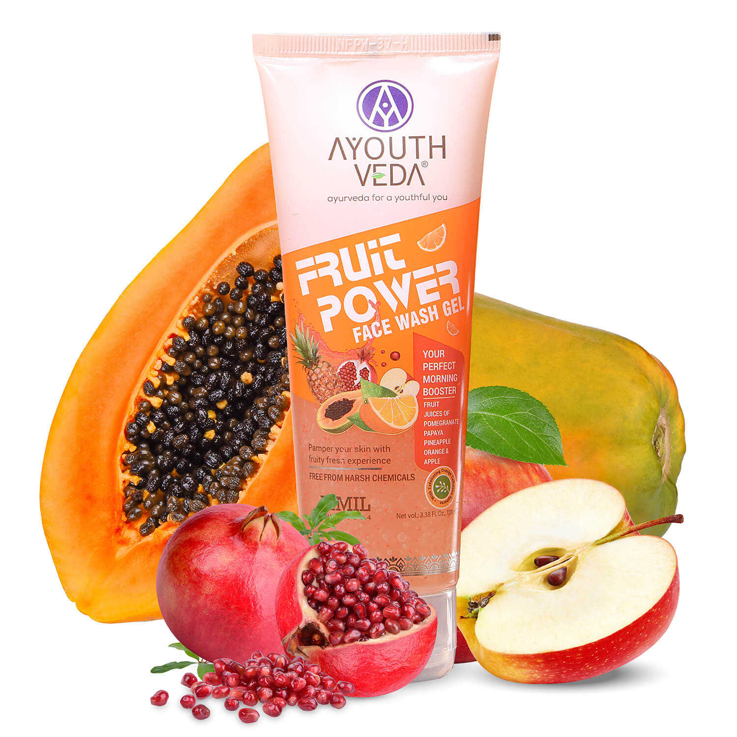 Fruit Power Face Wash Gel 100ml - Ayouthveda