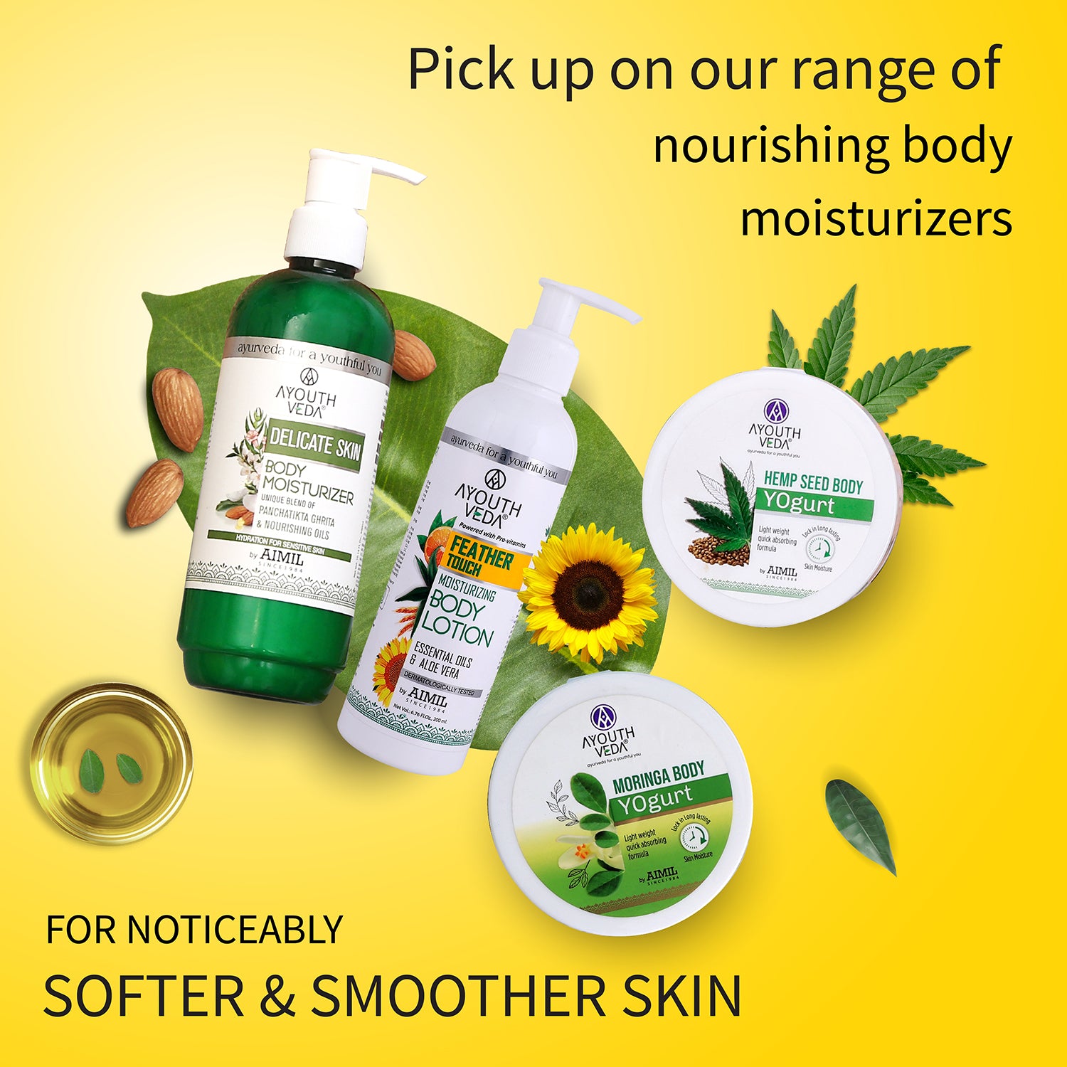 Feather Touch Moisturizing Body Lotion With Aloe vera (Net Qty- 200ml) - Ayouthveda