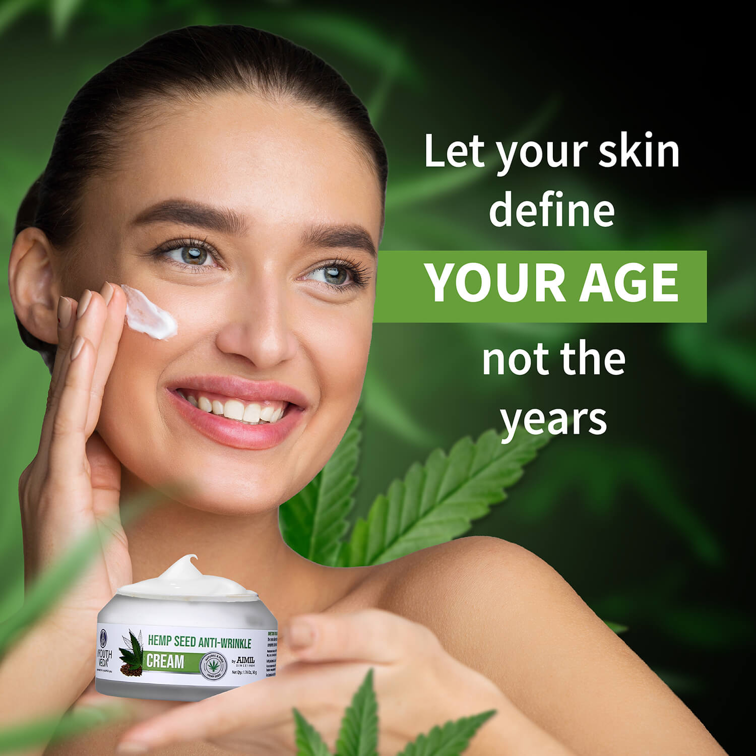 Hemp Seed Anti- Wrinkle Cream For Diminishing Wrinkles - Net Qty-50g - Ayouthveda