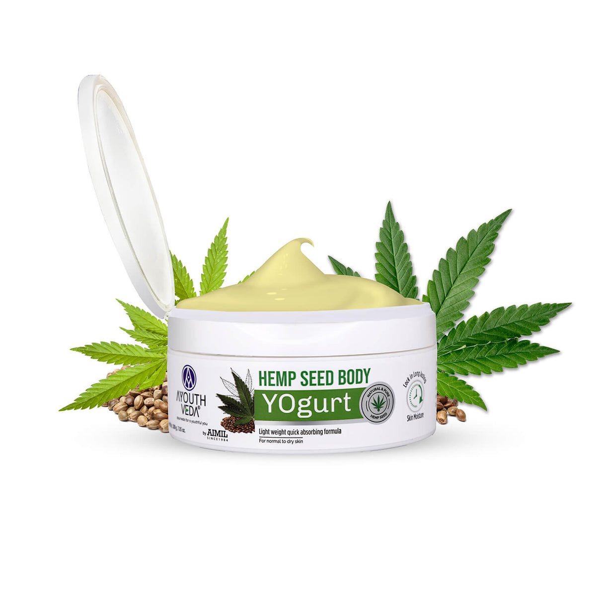 Ayouthveda Hemp Seed Body Yogurt for All Skin Types - Net Qty- 200g - Ayouthveda