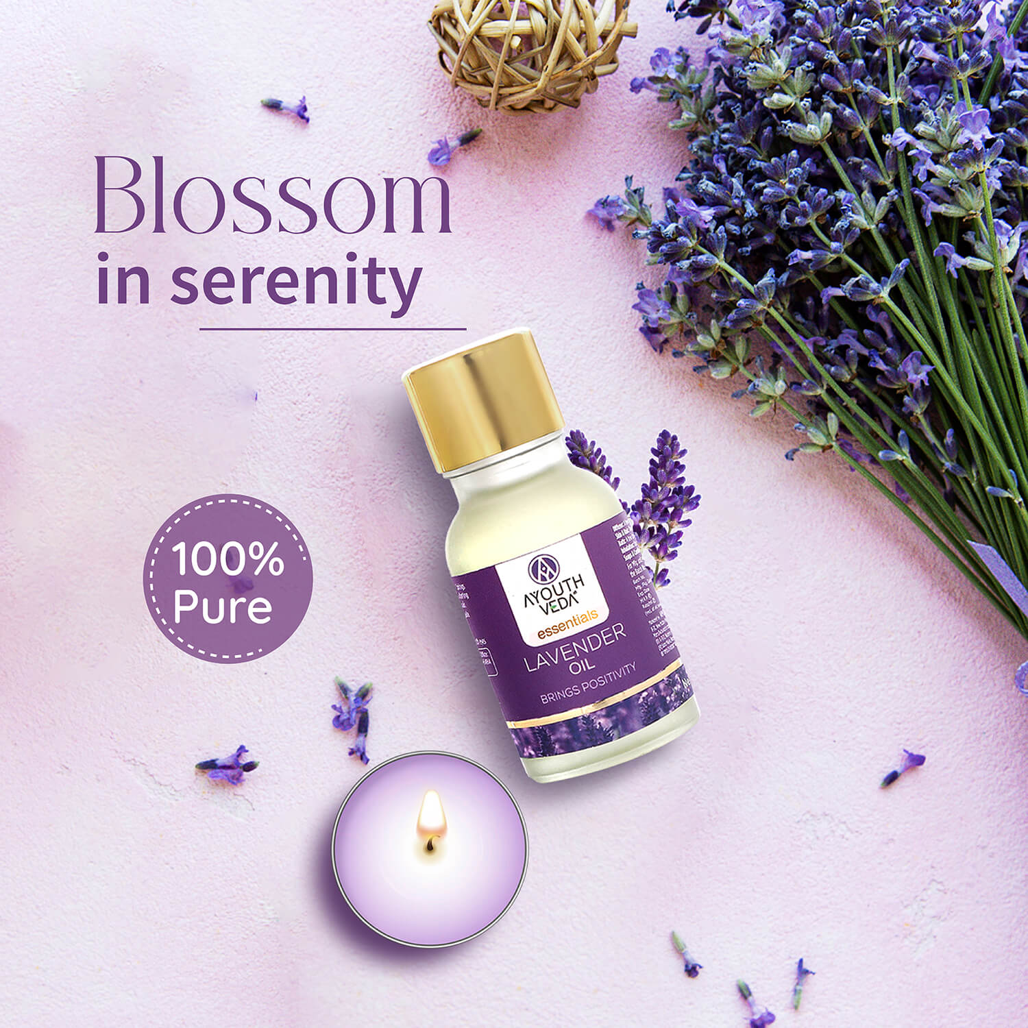 Lavender Essential Oil 15 ml - Ayouthveda