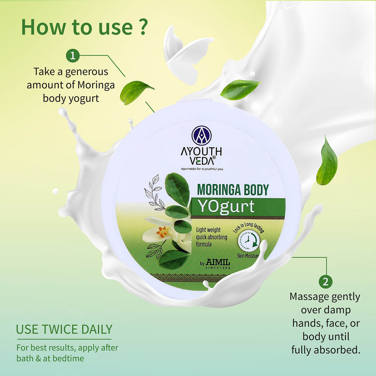 Moringa Body Yogurt for All Skin Types 200g - Ayouthveda