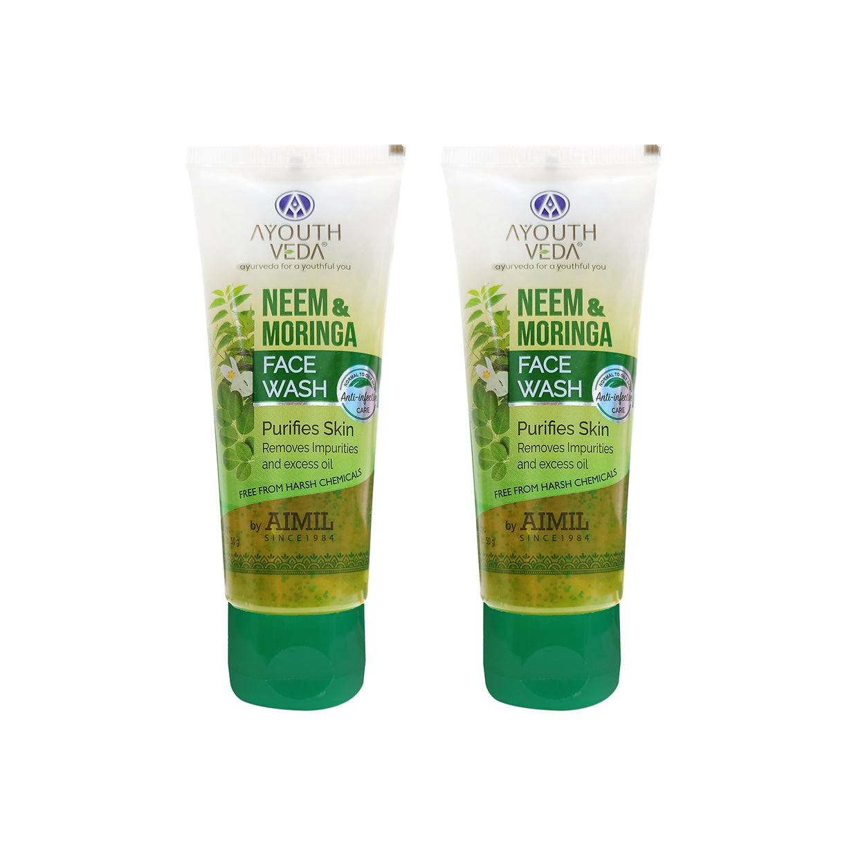 Neem and Moringa Face Wash (Set Of 2 50g each) - Ayouthveda