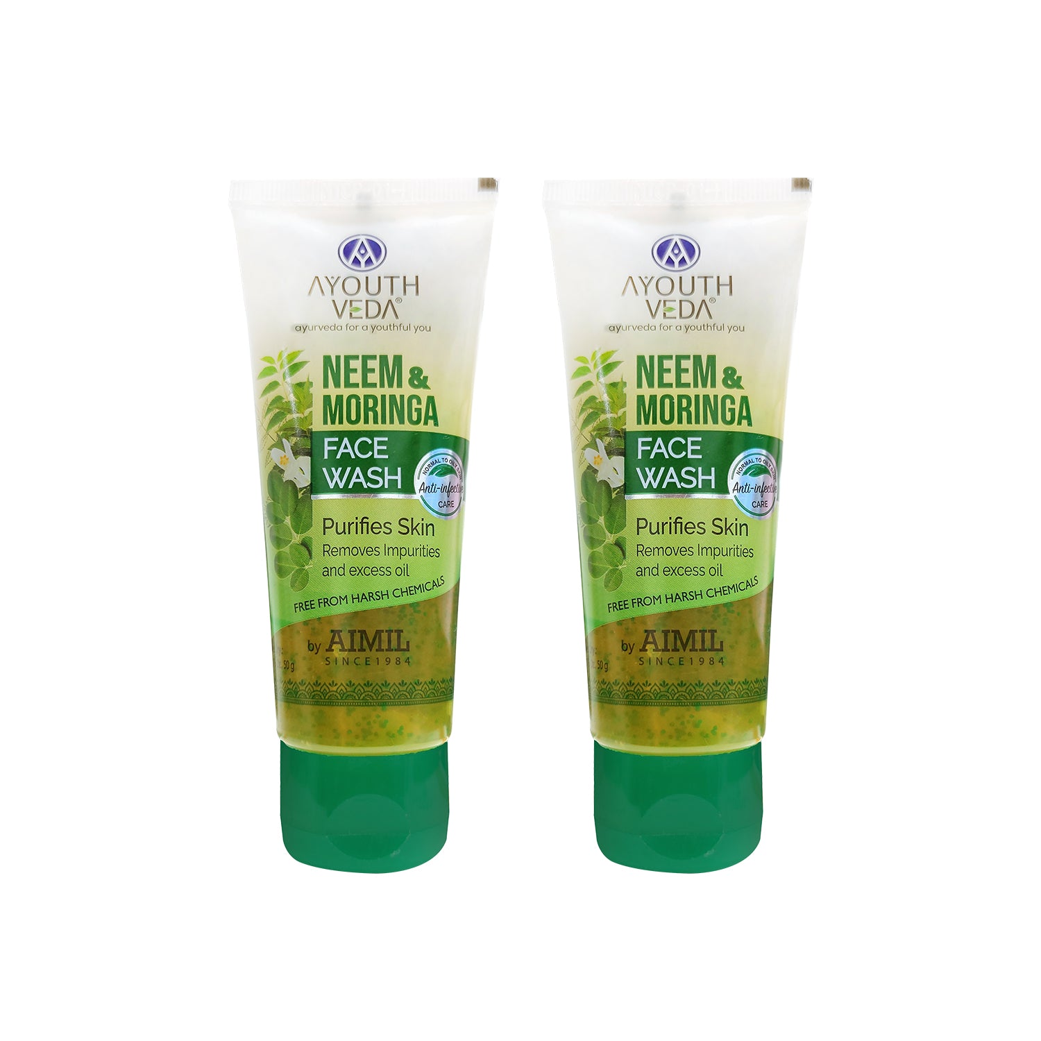 Neem and Moringa Face Wash (Set Of 2 50g each) - Ayouthveda