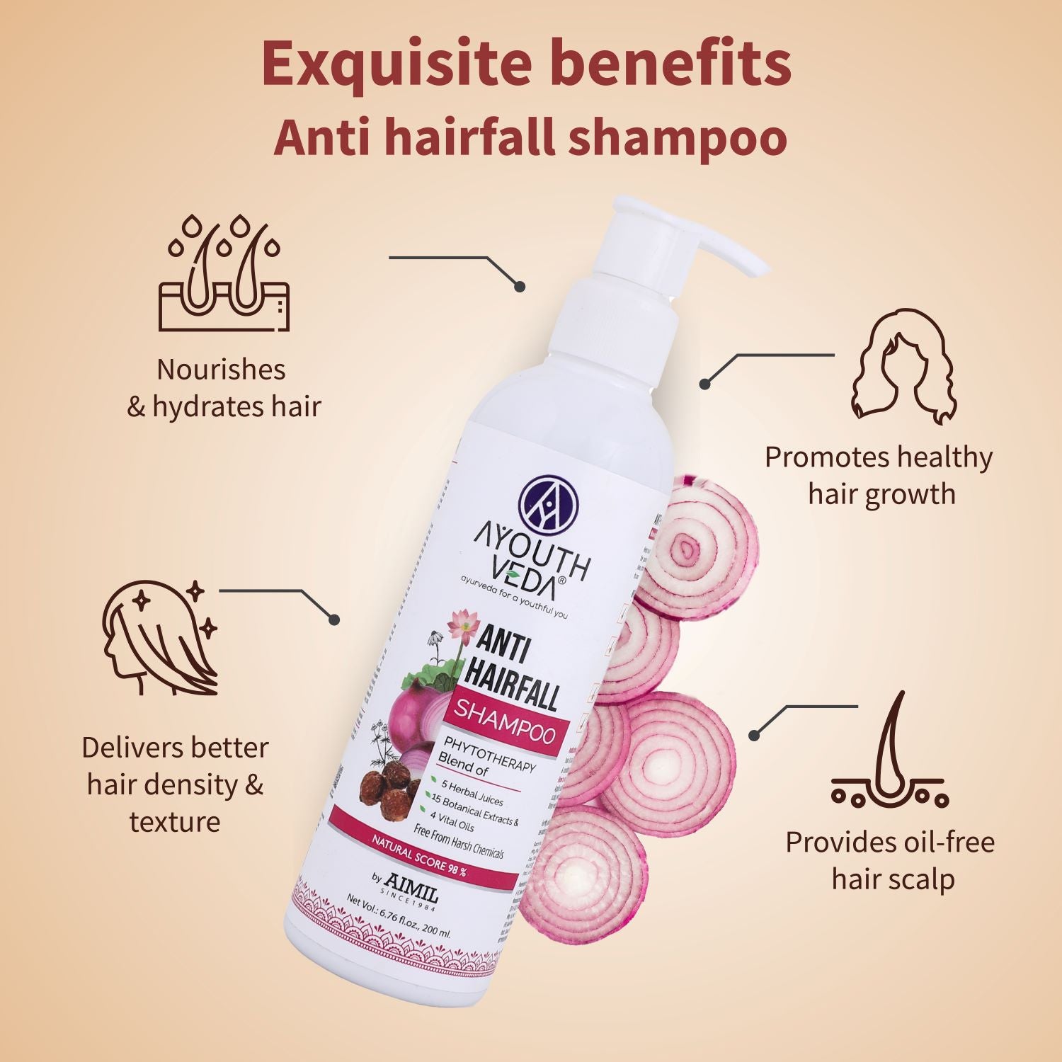 Hair Fall Control Combo | Protein Hair Oil 100ml & Anti hair fall Shampoo 200ml - Ayouthveda