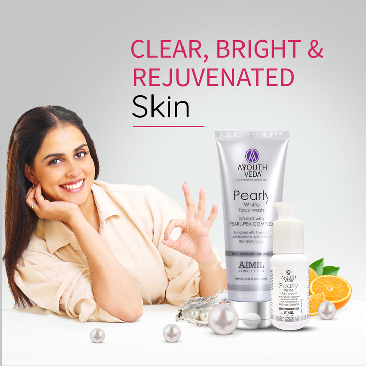 Pearly Glow Night Care Combo | Pearly face wash 100ml , Night Cream 30g