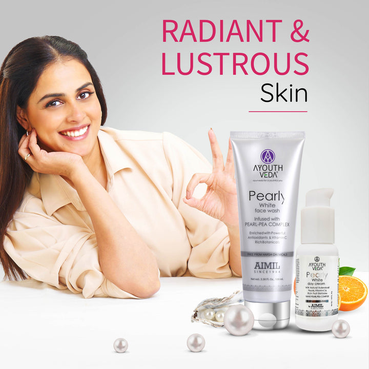 Pearly White Day Care Combo: Pearly White Face Wash (100 ml), Pearly White Day Cream (30 g)