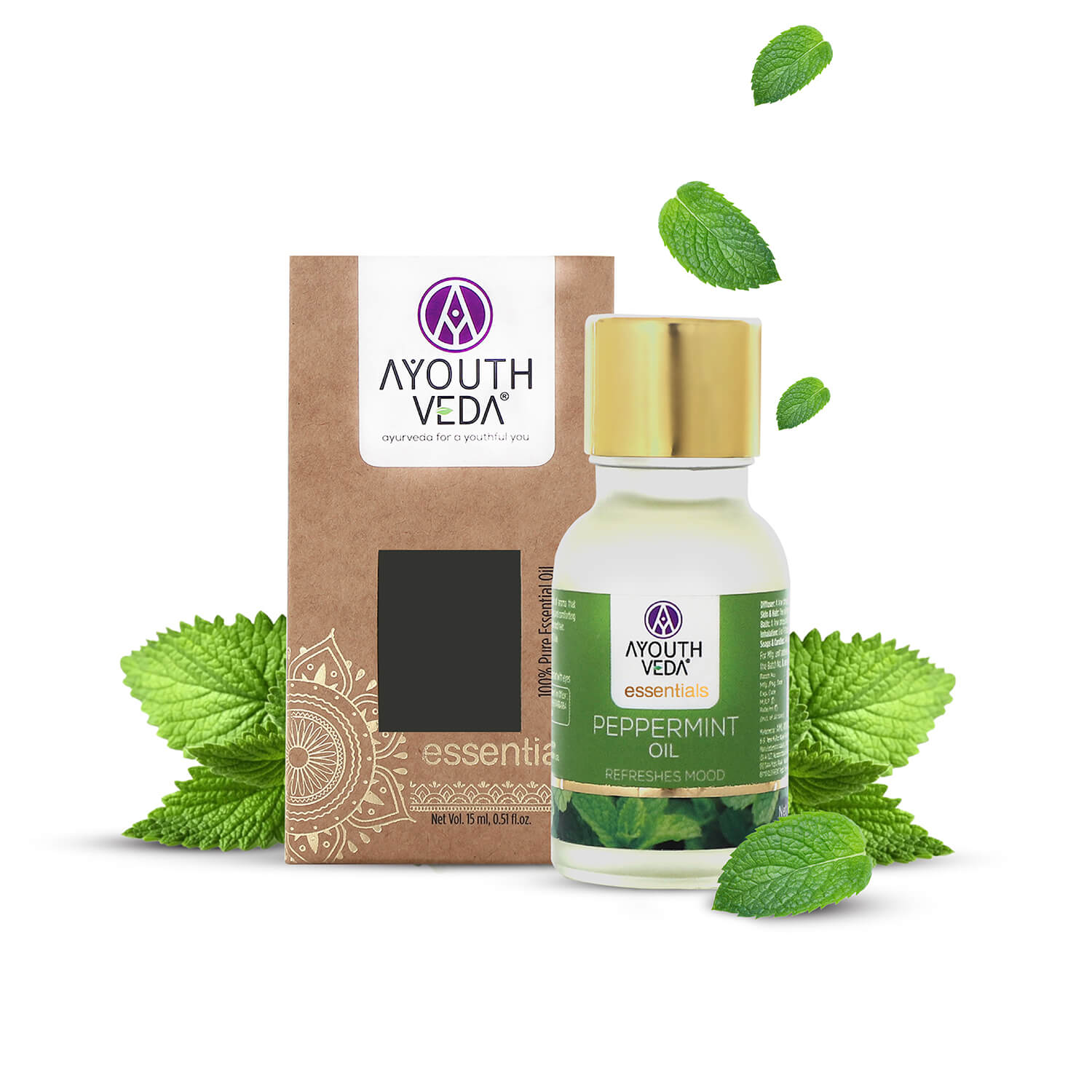 Peppermint Essential Oil 15ml - Ayouthveda