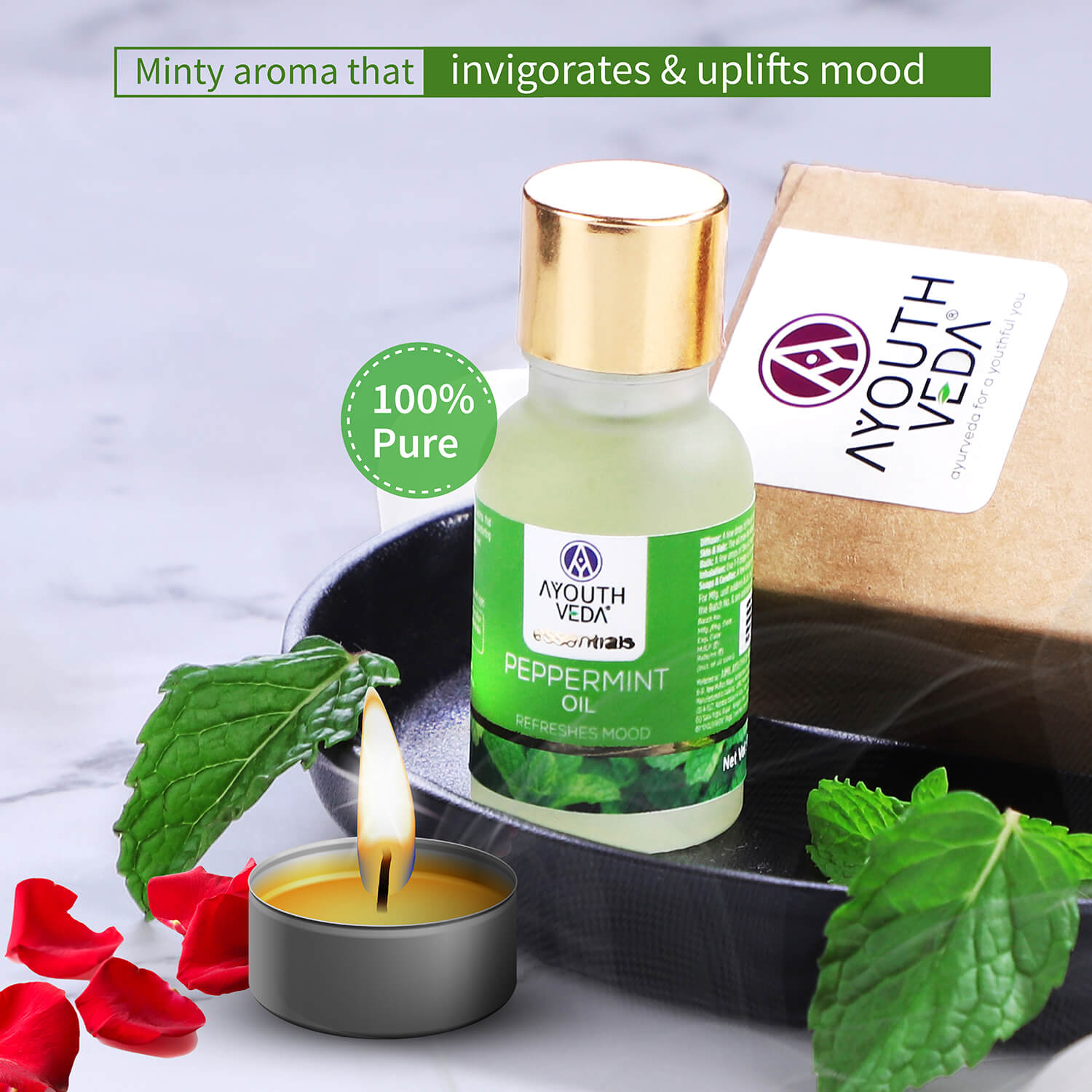 Peppermint Essential Oil 15ml - Ayouthveda