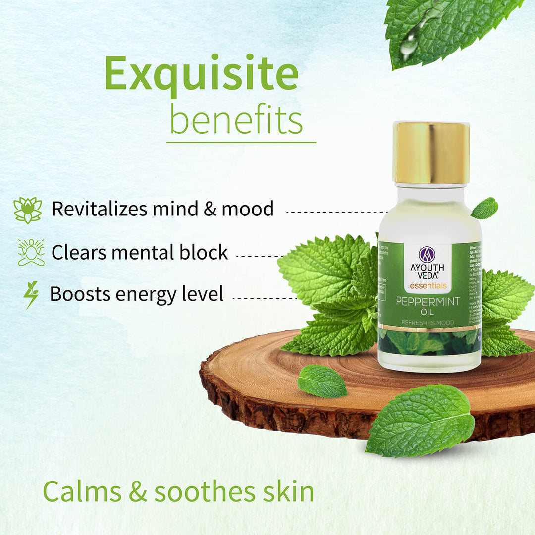 Peppermint Essential Oil 15ml - Ayouthveda