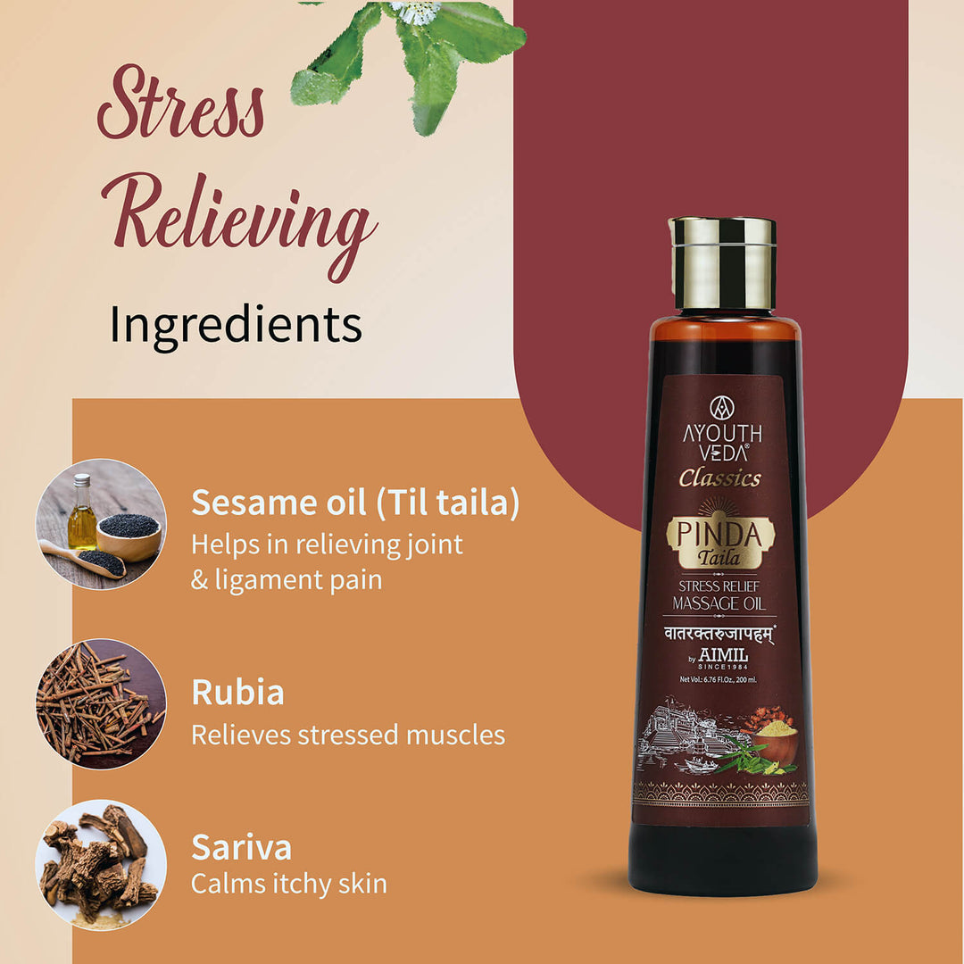 Pinda Taila for stress relief body massage 200ml - Ayouthveda