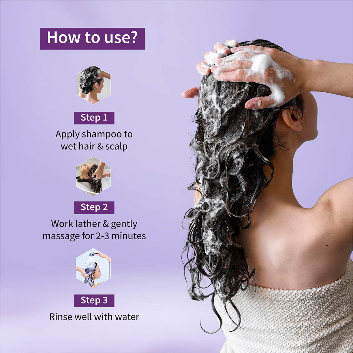 Purple Rice Shampoo with Rice Water & Kernel Protein ( Net Qty-200 ml ) - Ayouthveda