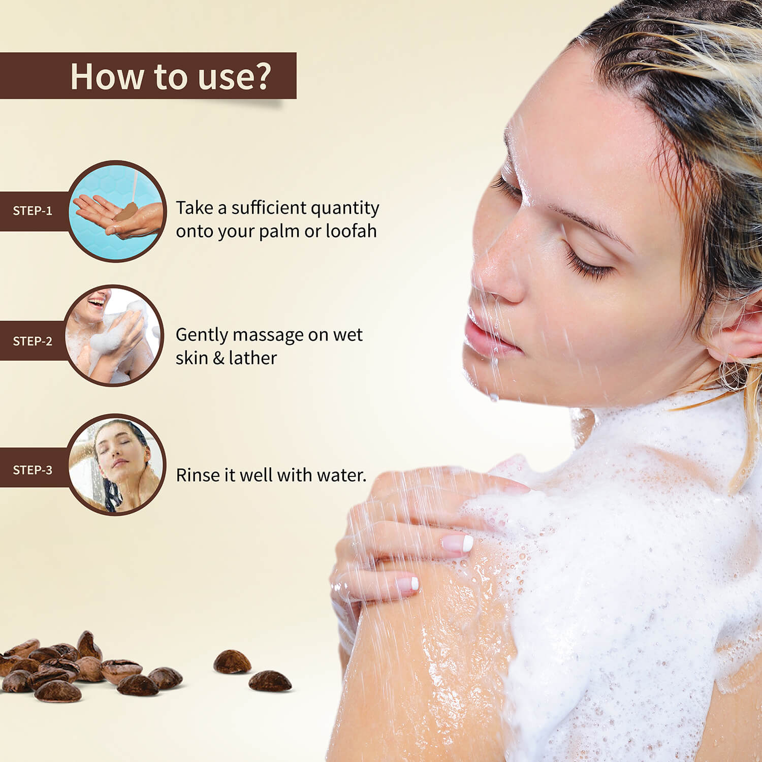 Royal Bath Body Wash with Coffee & Aloe vera 300ml - Ayouthveda