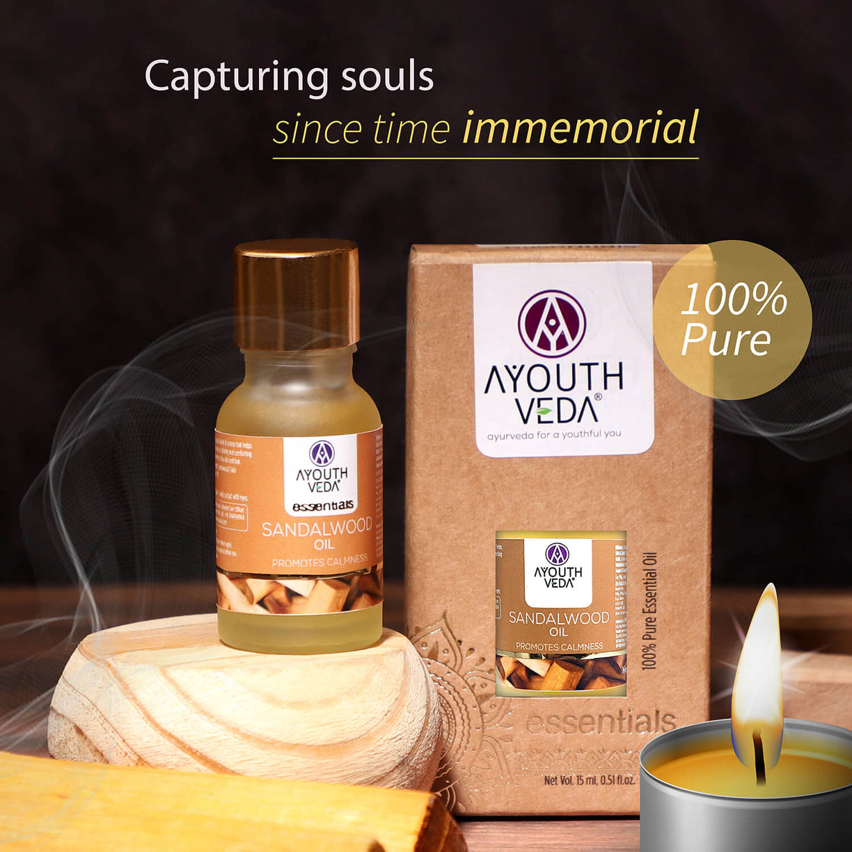 Sandalwood Essential Oil 15ml - Ayouthveda