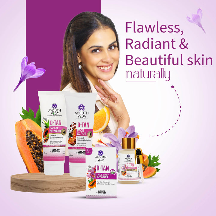 Tan Free Glowing Skin Combo | D-Tan Regimen  310 g