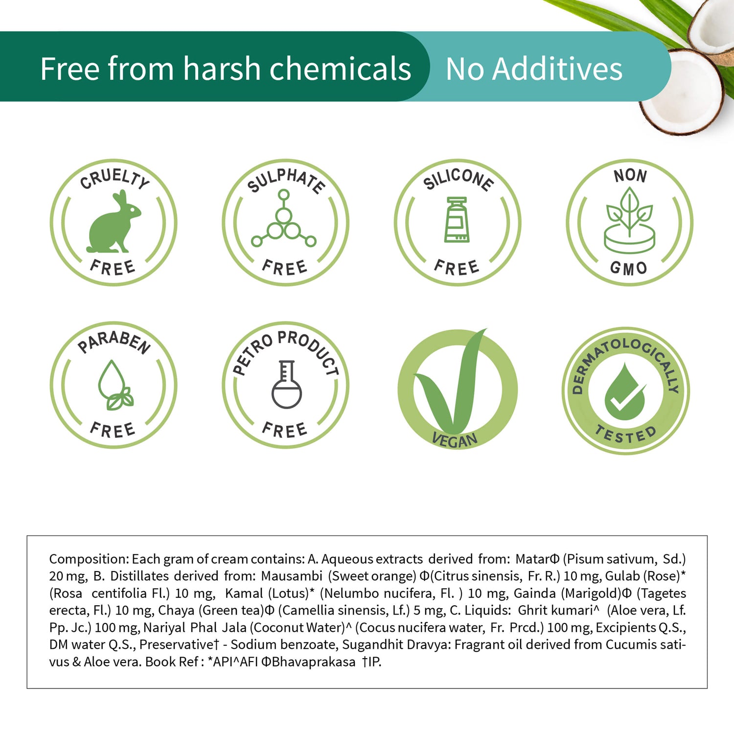 Ultra Hydrating Face Emulsion Cream With Aloe Vera & Coconut Water- 60 g - Ayouthveda