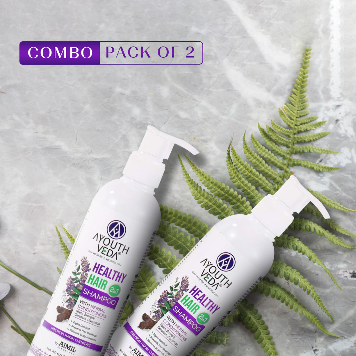 Healthy Hair Shampoo With Bhringraj and Shikakai. Net Qty- 200ml (Pack of 2)