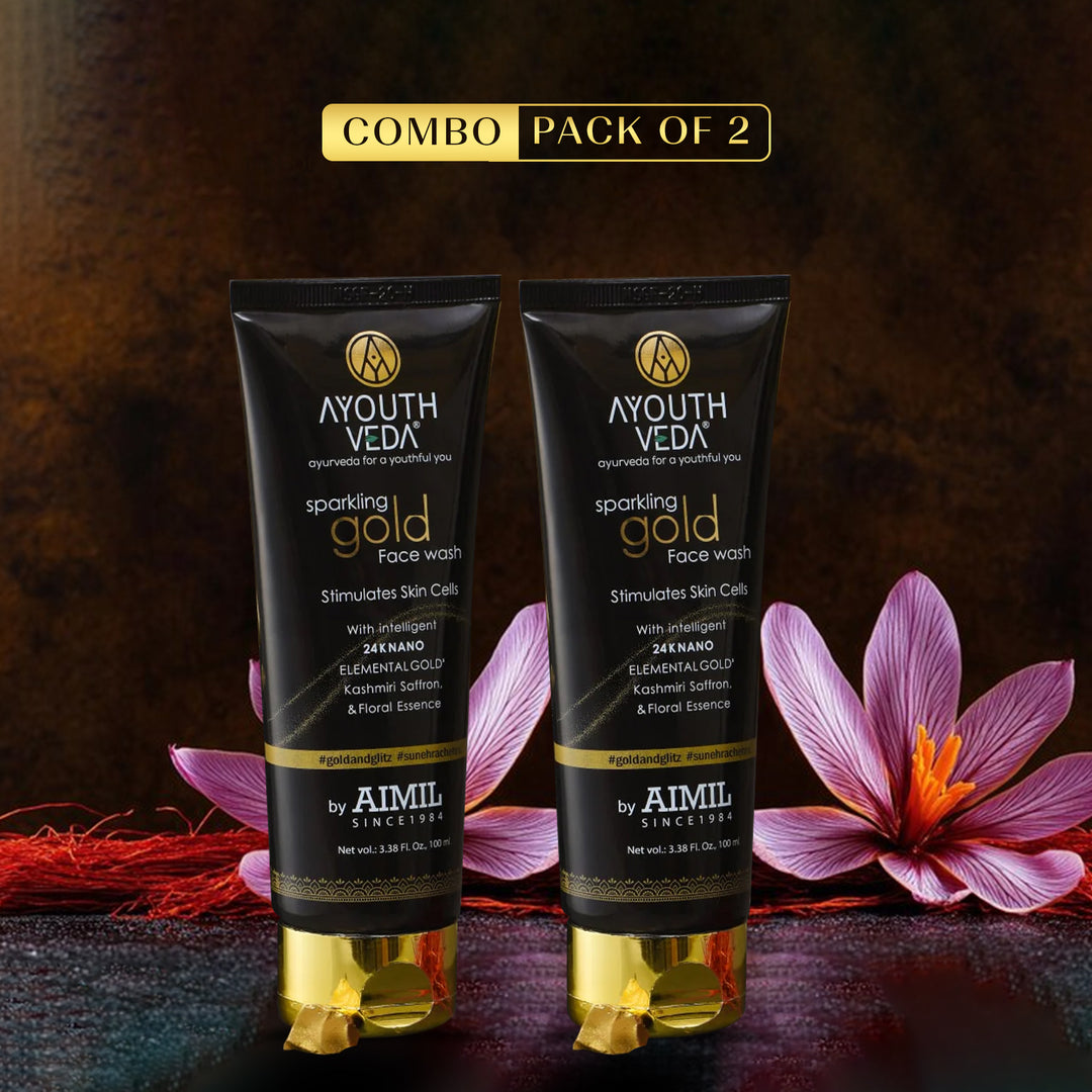 Sparkling Gold Face Wash With 24k Gold & Saffron. Net Qty-100 ml (Pack of 2)