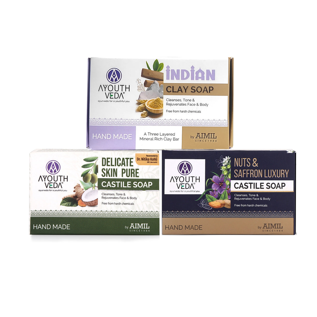 Handmade Soaps Combo (3 Soaps) - Ayouthveda