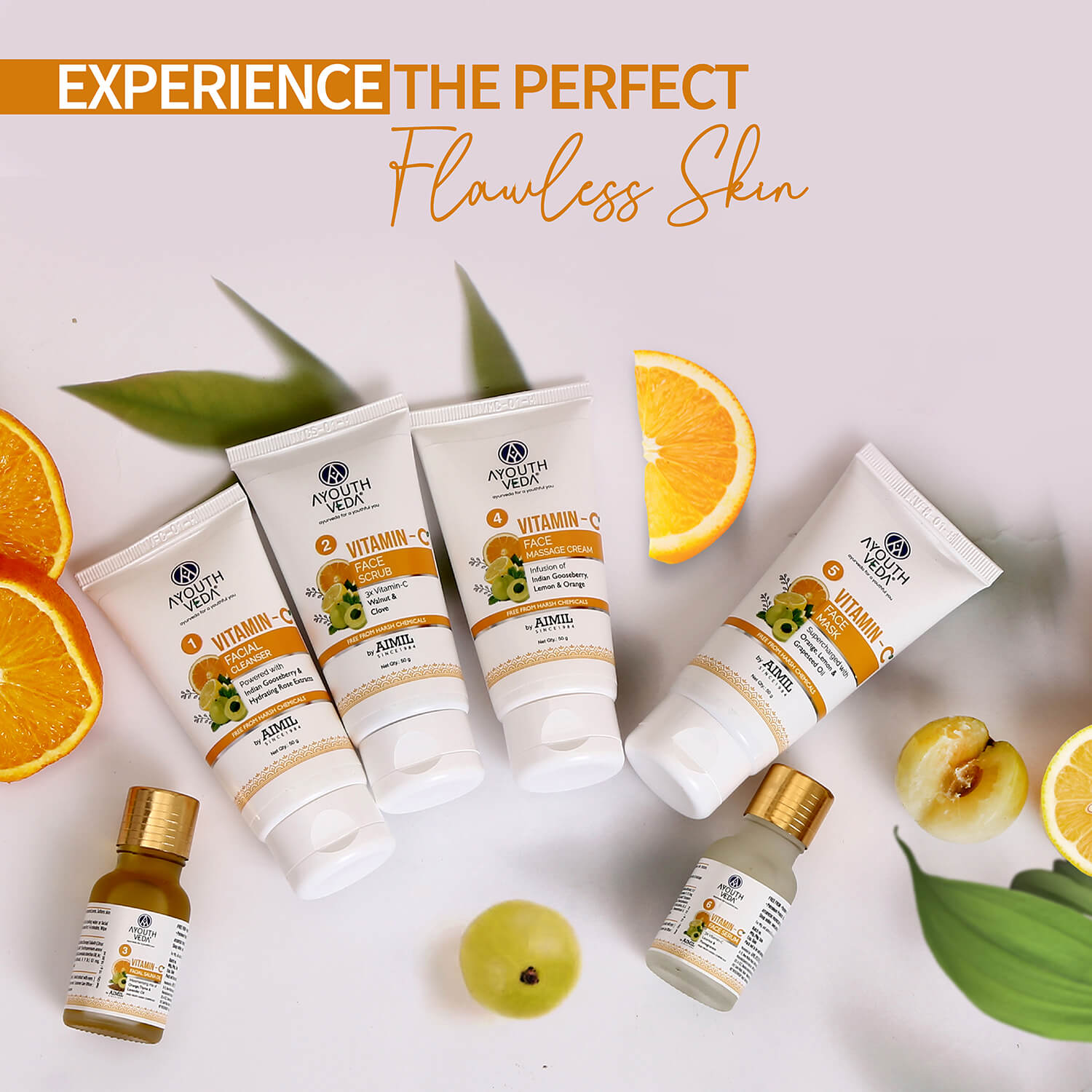 Vitamin- C Facial Kit For Skin Brightening 230g - Ayouthveda