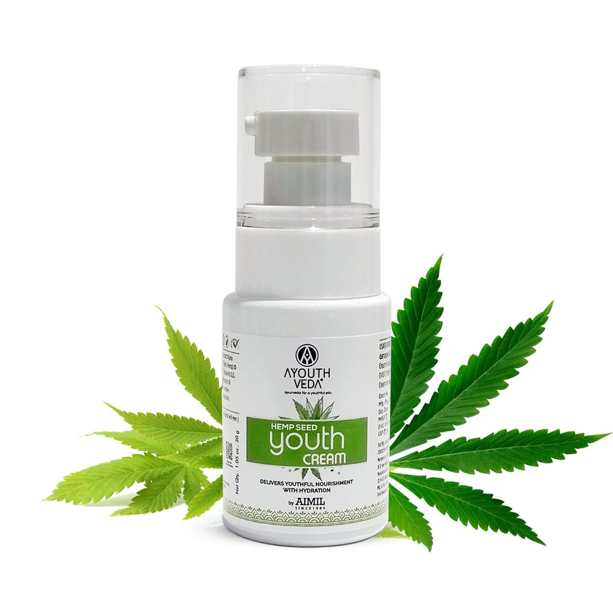 Hemp Seed Youth Cream with Age-Defying Hemp, Hemp Oil & Hemp Extract for Deep Hydration, Youthful Glow & Nourished Skin – Net Qty: 30 g