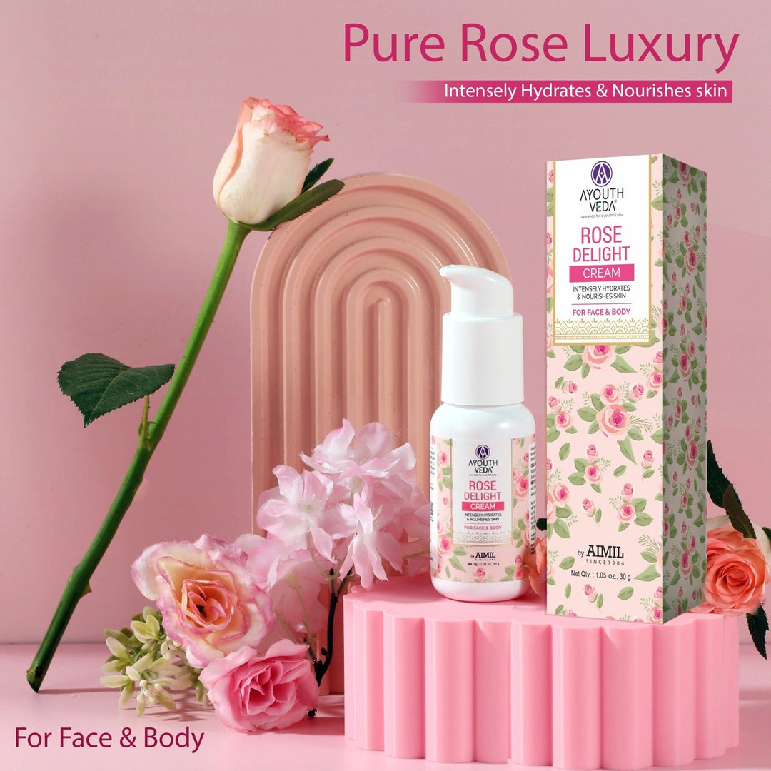 Rose Delight Cream with Sunflower Oil & Real Rose Extracts for Intensely Hydrated & Nourished Skin Net qty.- 30 g