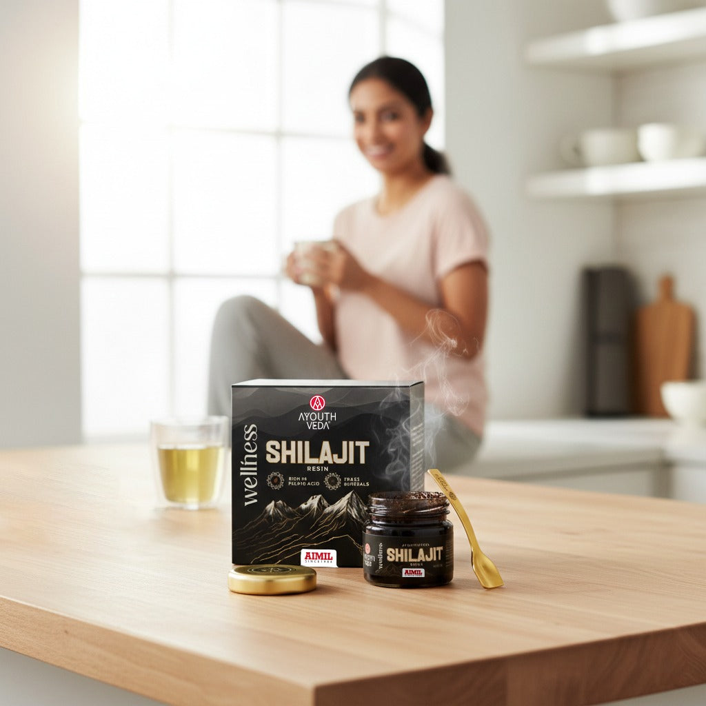 Ayouthveda Himalayan Shilajit Resin (20g) by AIMIL - 100% Pure Ayurvedic Wellness | Rich in Fulvic Acid & Trace Minerals for Strength and Stamina