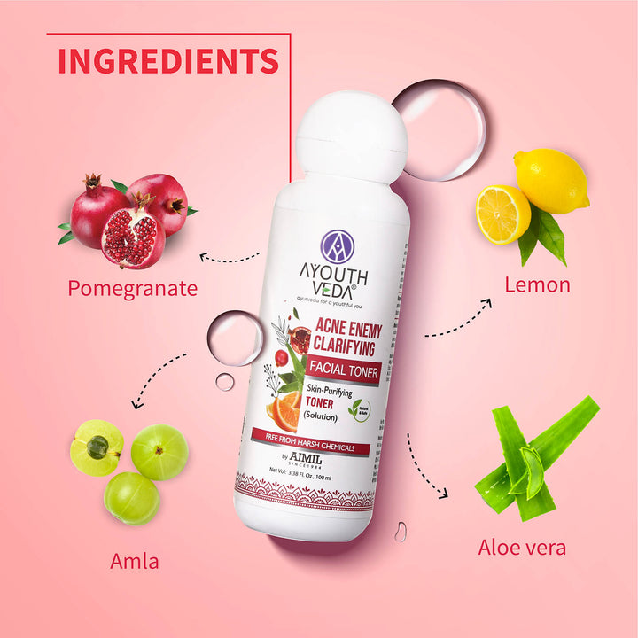 Acne Enemy Clarifying Facial Toner For Acne Prone Skin    (Net Qty- 100 ml) - Ayouthveda