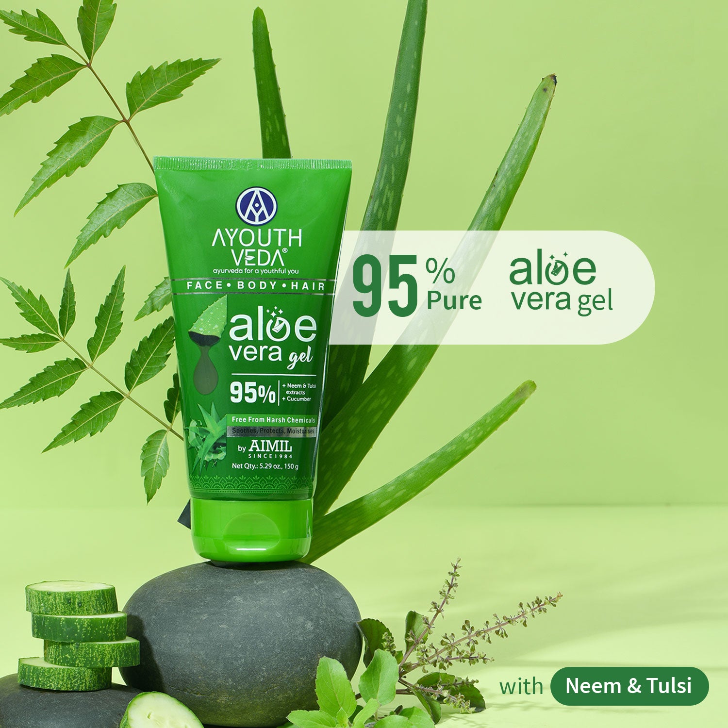 kaste haj Vend tilbage Best aloe vera gel for face ,hair and body | Buy Pure Aloe Vera Gel –  Ayouthveda
