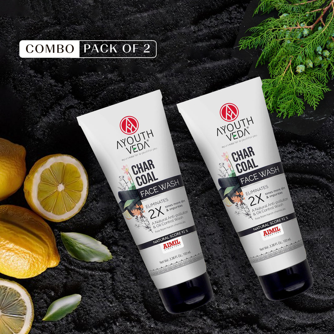 Charcoal Face Wash with Activated Charcoal. Net Qty-100ml (Pack of 2)