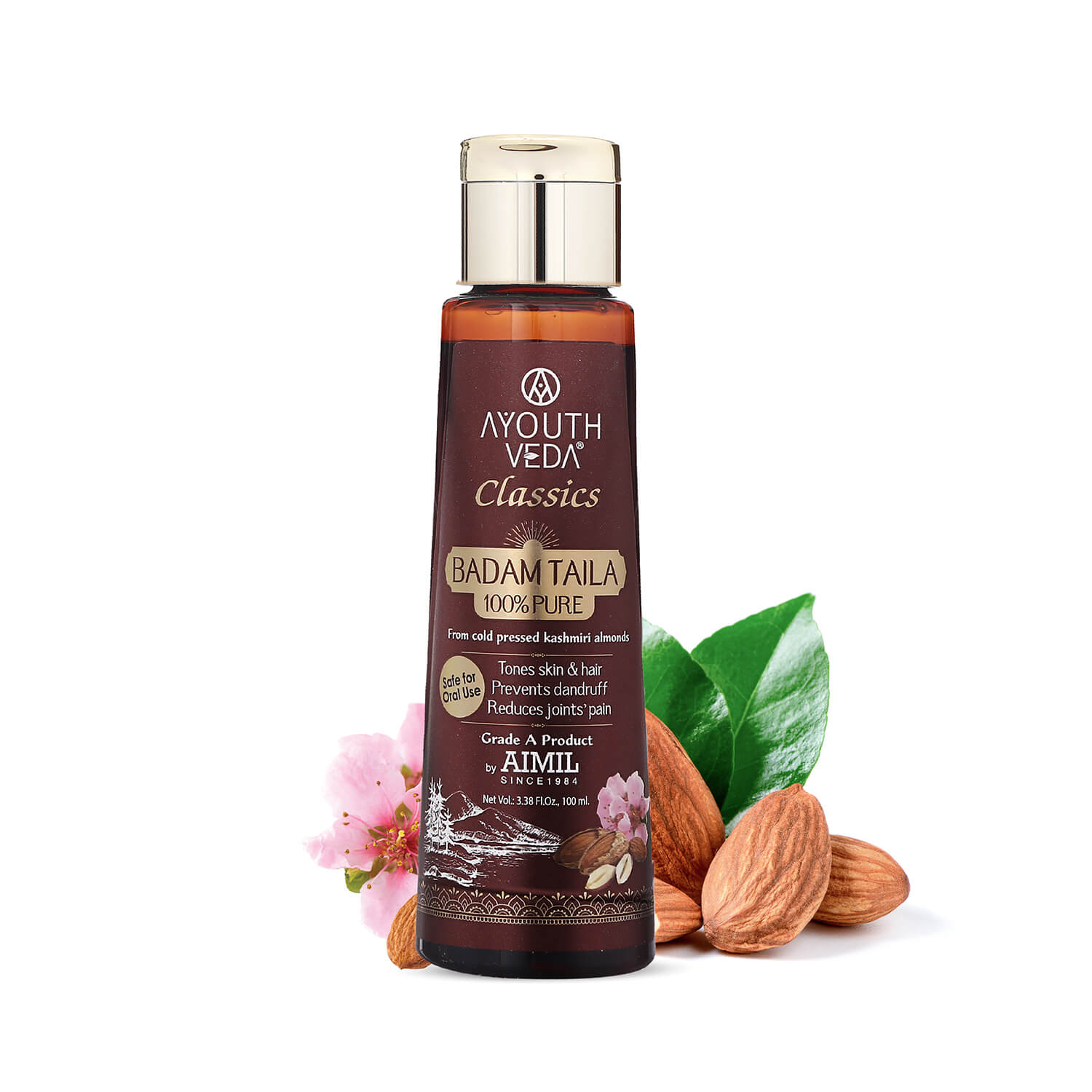 Ayouthveda Badam Taila | 100% Pure Almond Oil ( Net Qty- 100ml) - Ayouthveda