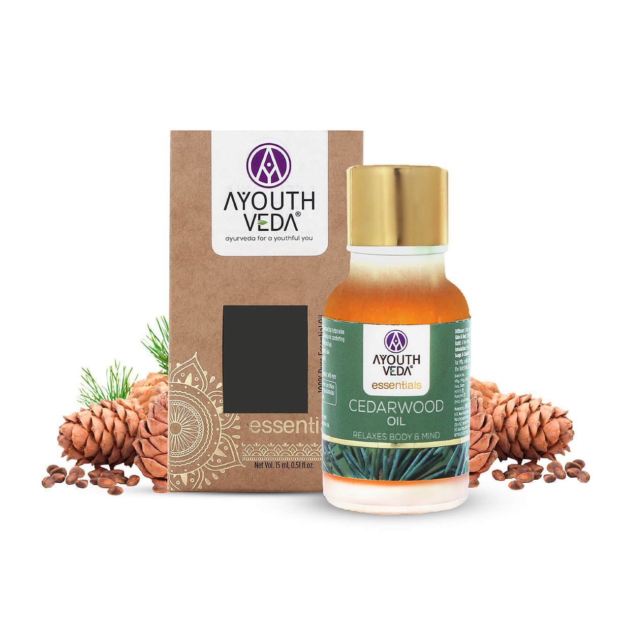 Cedarwood Essential Oil (Net Qty -15ml ) - Ayouthveda
