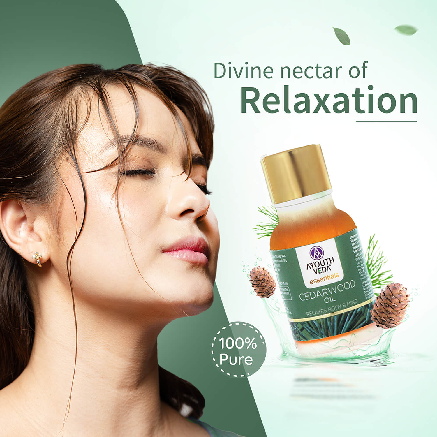 Cedarwood Essential Oil (Net Qty -15ml ) - Ayouthveda