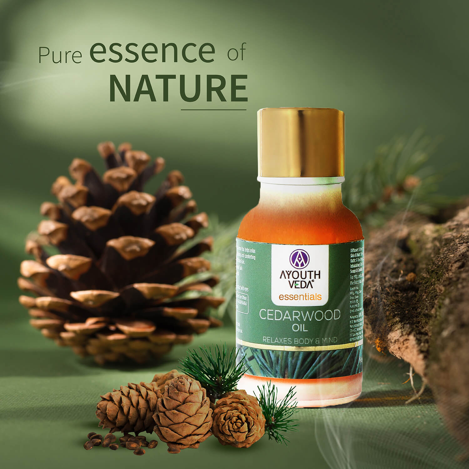 Cedarwood Essential Oil (Net Qty -15ml ) - Ayouthveda
