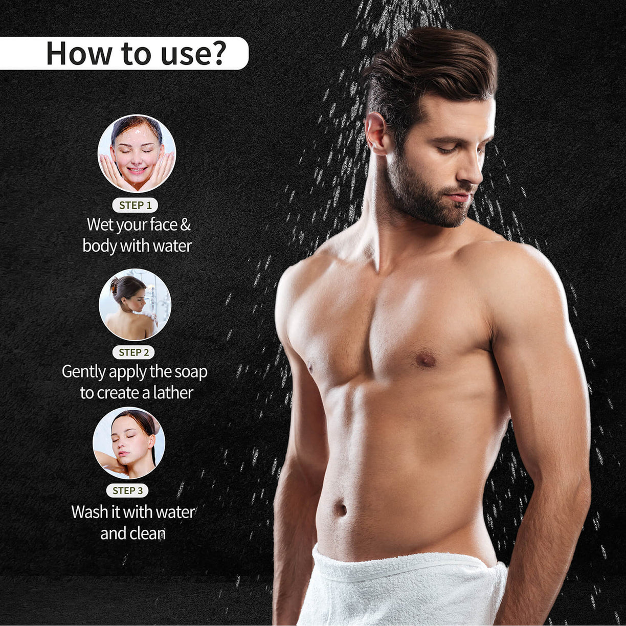 Charcoal Detox Handmade Castile Soap With Activated Charcoal & Jaggery ( Net Qty-110g ) - Ayouthveda