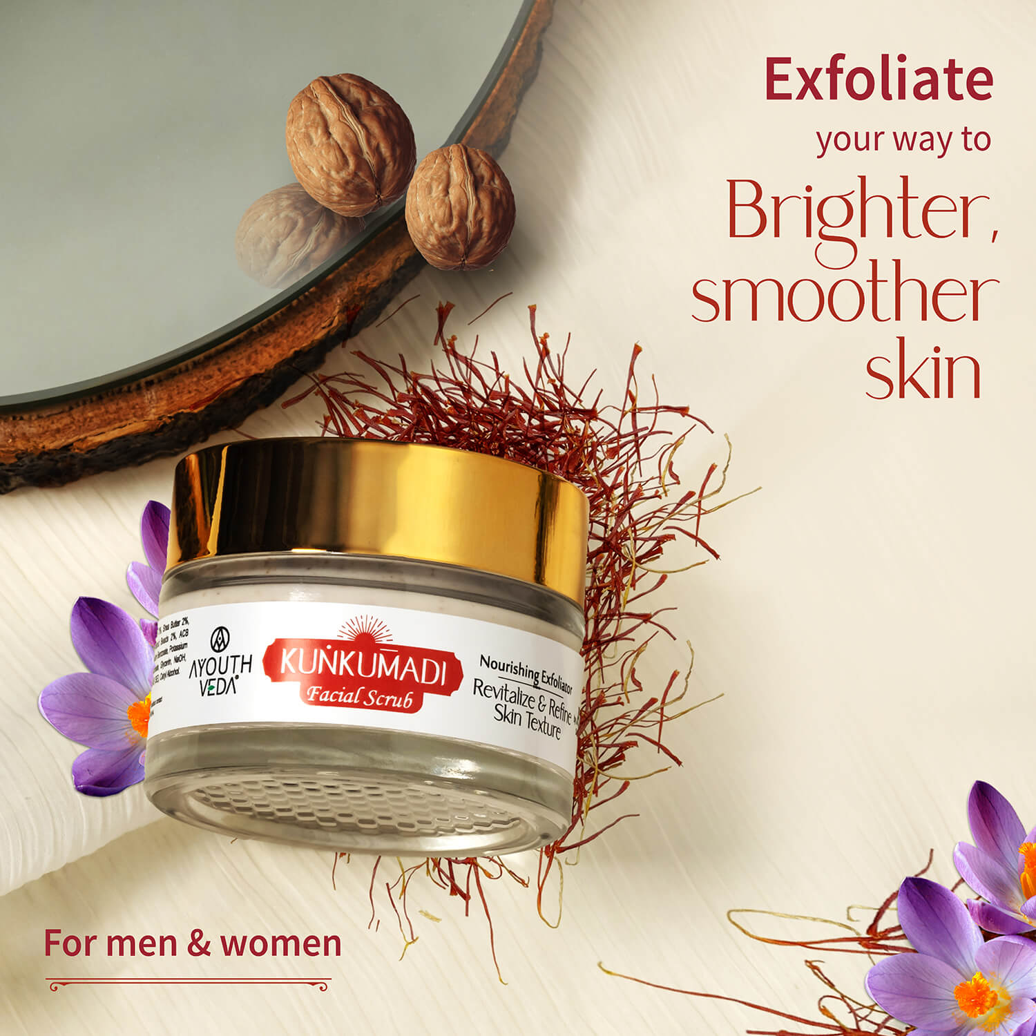 Kunkumadi Facial Scrub ( Net Qty -50g ) - Ayouthveda