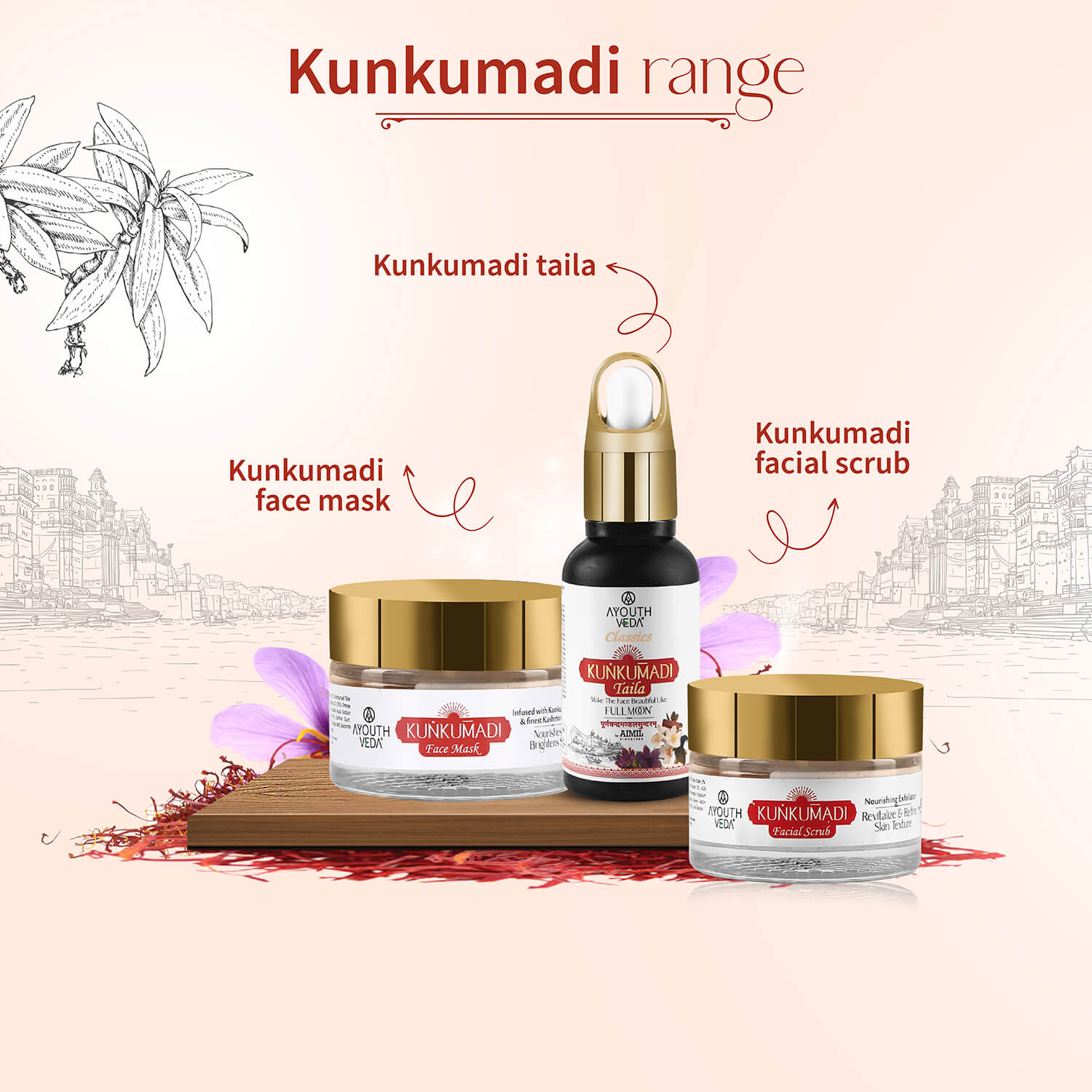 Kunkumadi Facial Scrub ( Net Qty -50g ) - Ayouthveda