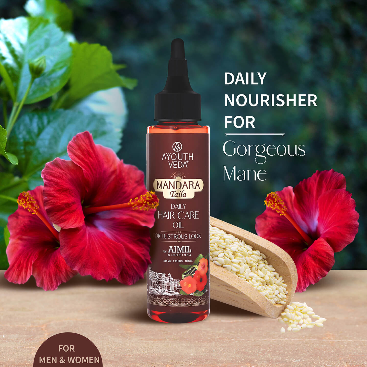 Mandara Taila Daily Hair Care Oil For Lustrous Look 100ml - Ayouthveda