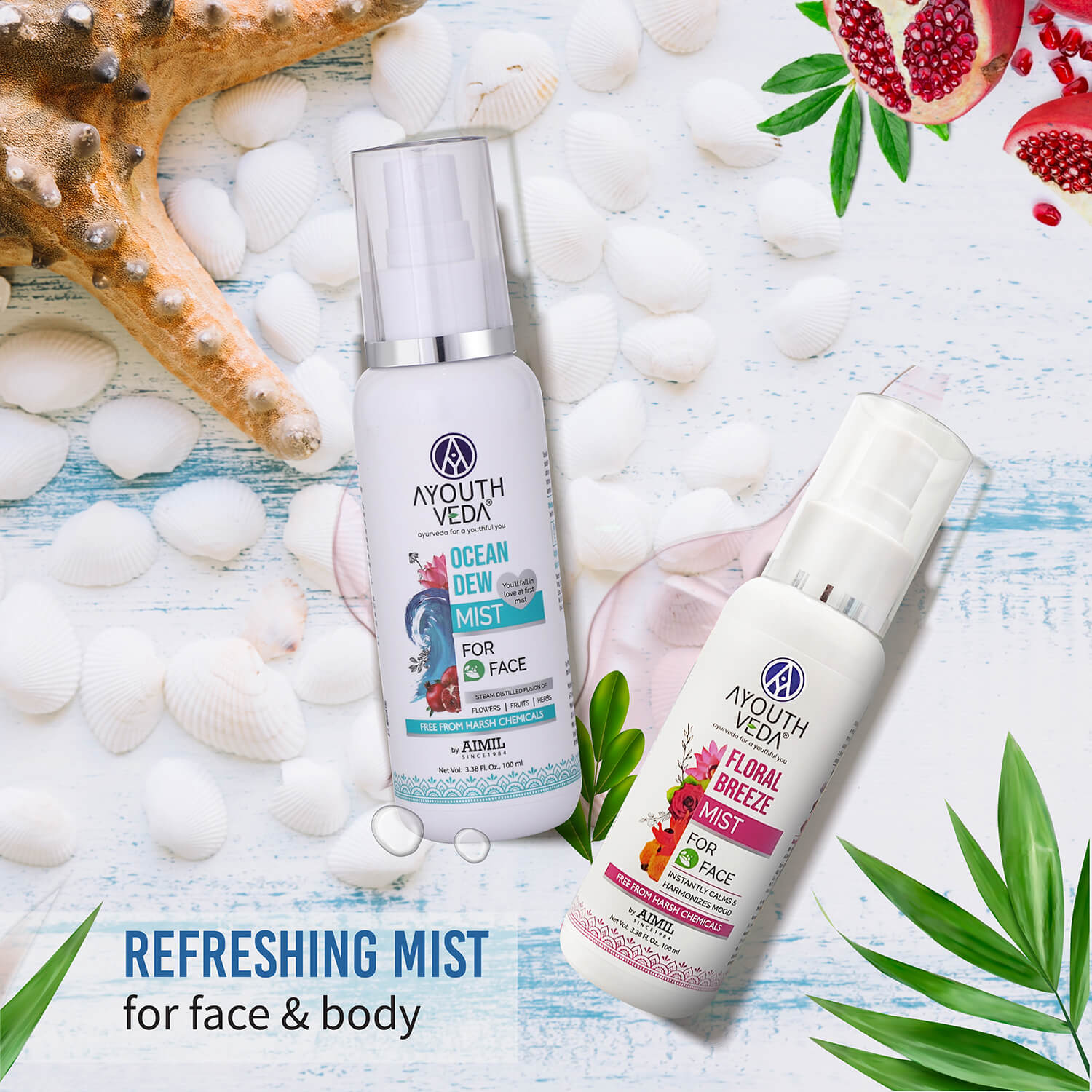 Ocean Dew Mist to keep your skin hydrated all day 100ml - Ayouthveda