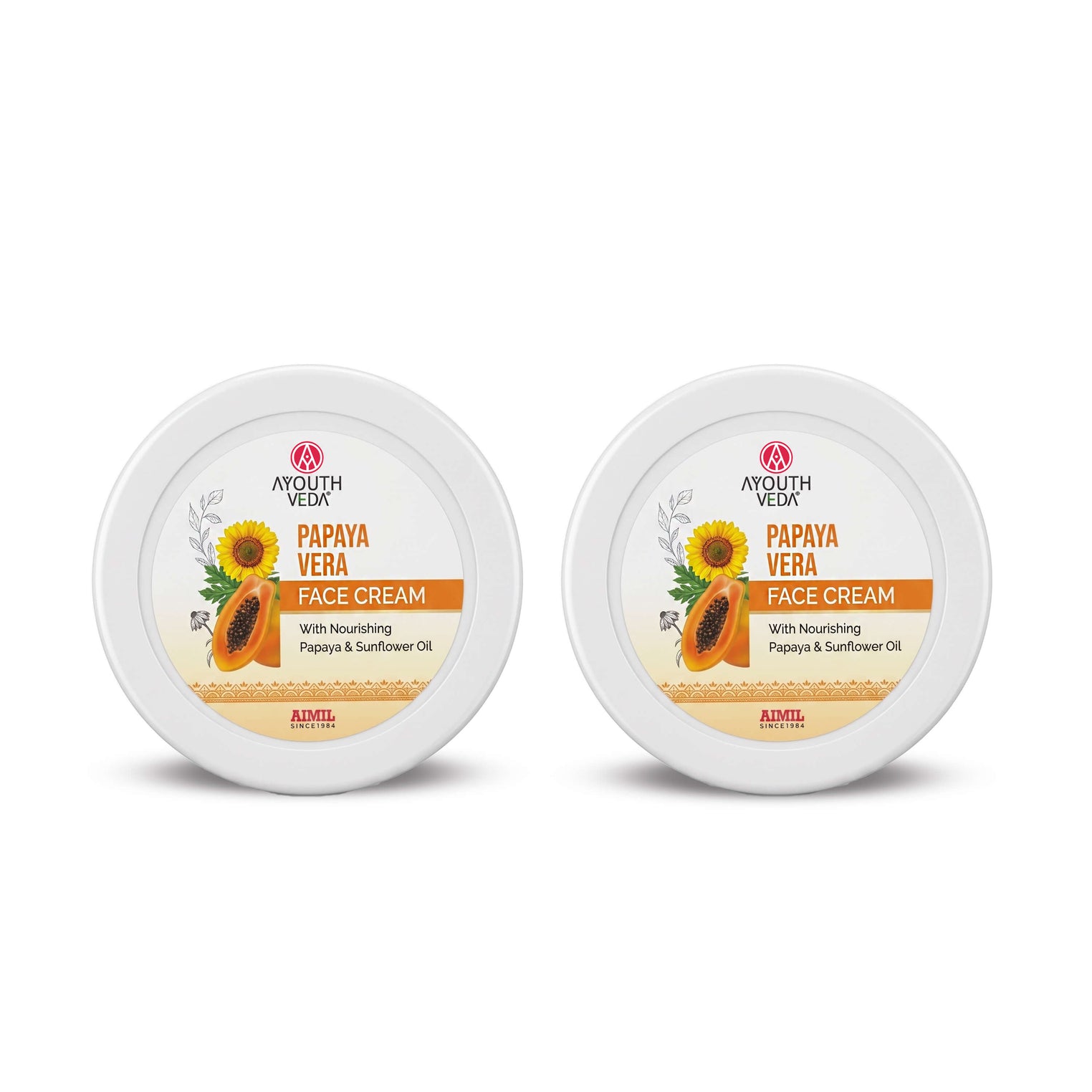 Ayouthveda Papaya Vera Face Cream | Nourishing Moisturizer for Blemish-Free, Even-Toned & Radiant Skin | With Papaya Enzymes & Sunflower Oil | Deep Hydration, Smooth Texture & Youthful Glow | 50 g