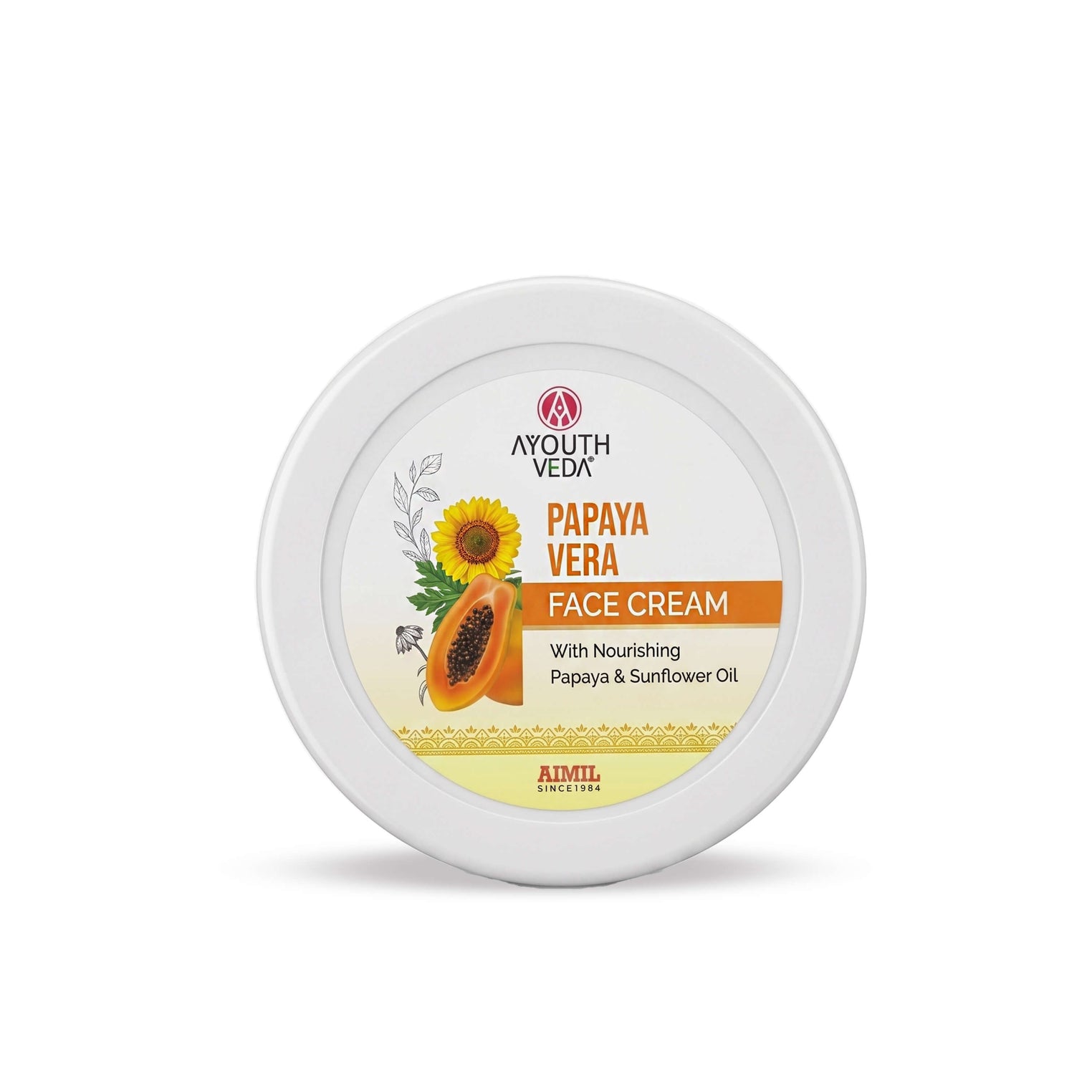 Ayouthveda Papaya Vera Face Cream | Nourishing Moisturizer for Blemish-Free, Even-Toned & Radiant Skin | With Papaya Enzymes & Sunflower Oil | Deep Hydration, Smooth Texture & Youthful Glow | 50 g
