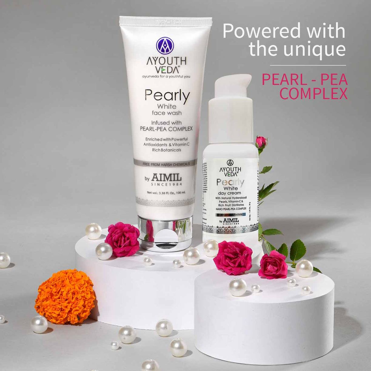 Pearly  White Skin Brightening Combo | Pearly Face Wash 100ml , Day Cream 30g - Ayouthveda